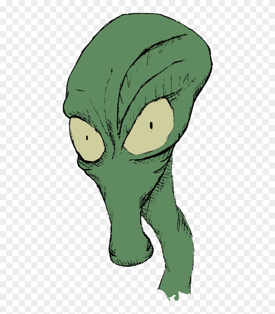 Alien Head Vector Art, Clip Art, Illustrations - Clip Art - Png Download