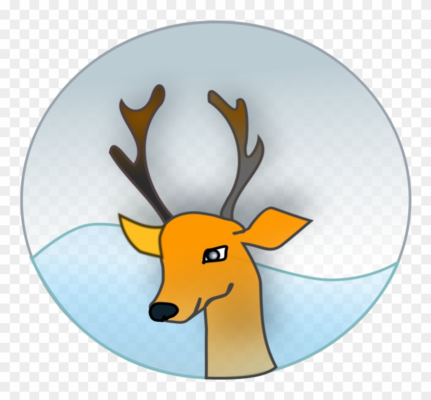 Clipart - Reindeer - Reindeer Window Illustration Transparent - Png Download