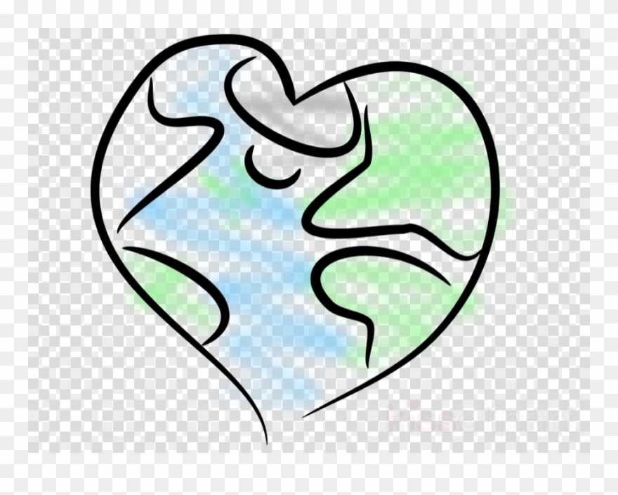Download Geography Heart Clipart Earth Clip Art - Yin Yang Symbol - Png Download