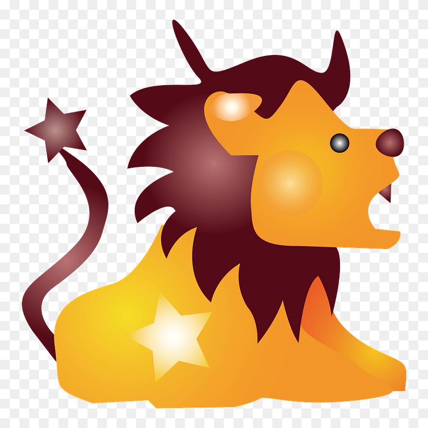 Lion Cartoon Clip Art - Lion Vierge Signe Astrologique - Png Download