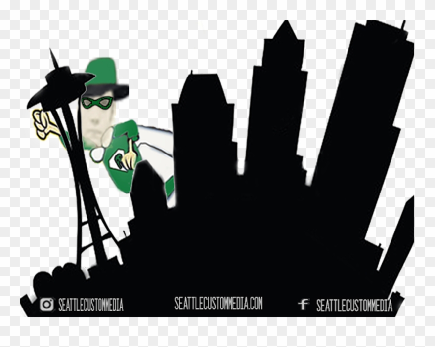 You Protecting The Emerald City With My Contact Info - Space Needle Silhouette Clipart
