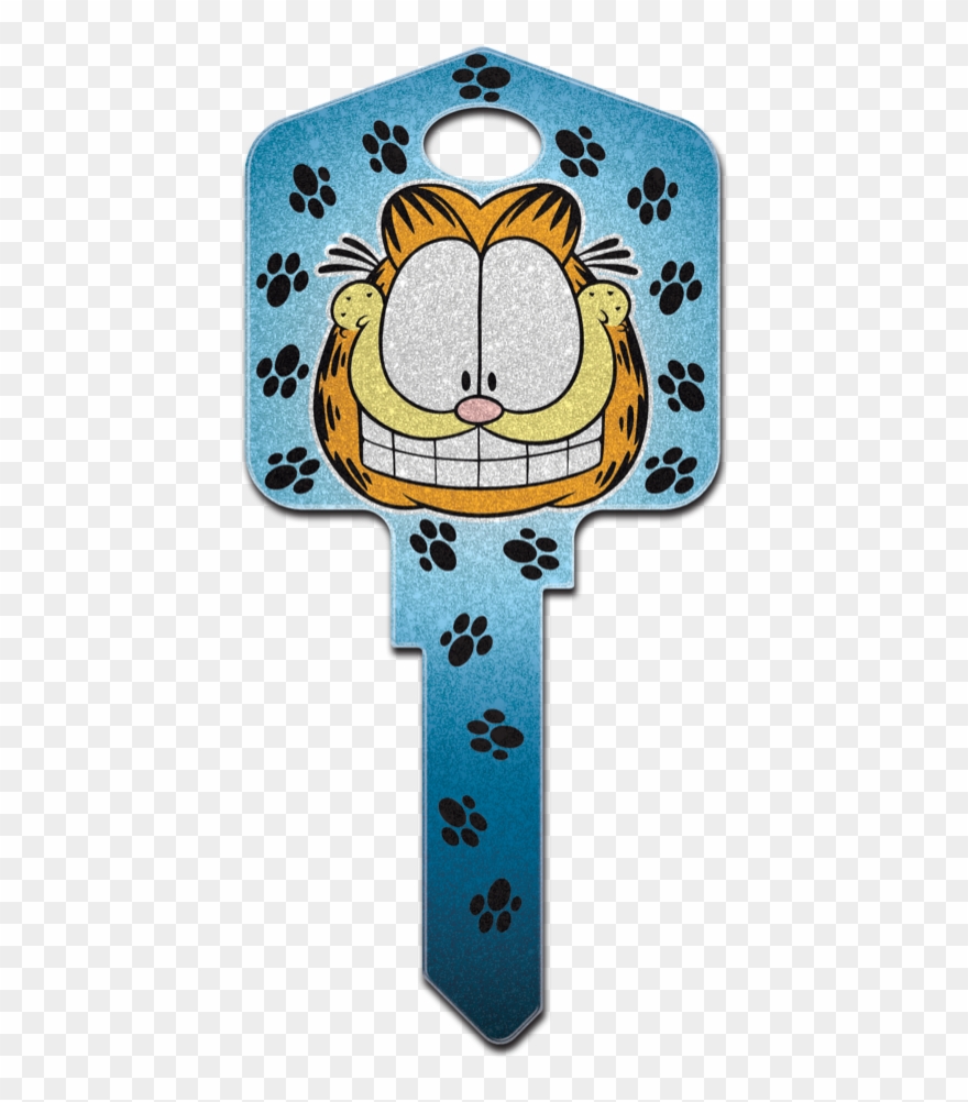 G7- Garfield Glitter - Garfield Glitter Kwikset House Key Kw-g7 Clipart