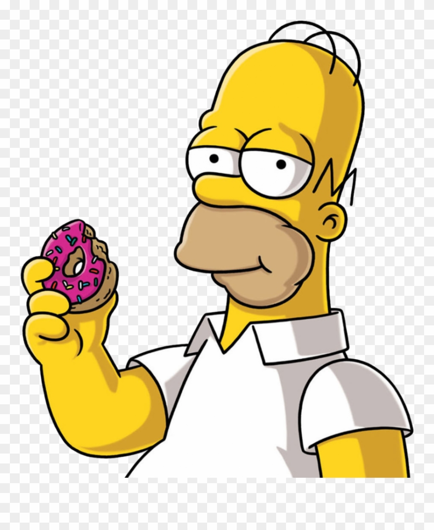 Picture Of Homer Simpson Clip Art Medium Size - Simpsons Donut - Png Download