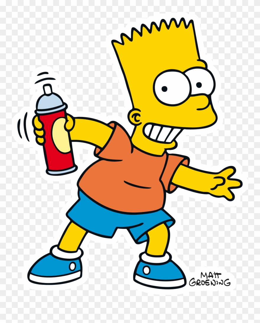 Image Result For Animated Gif Maggie Simpson Bart Simpson - Bart Simpson Spray Paint Clipart