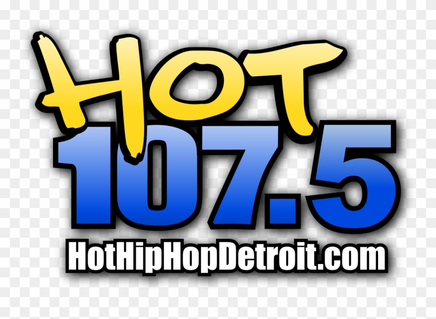 Hot 1075 Stacked - Hot 107.5 Detroit Logo Clipart