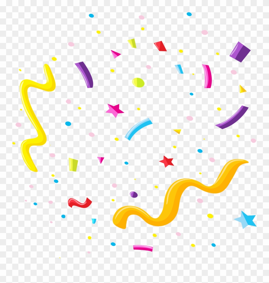 Streamers Vector Carnival Clip Art Black And White - Papel Pintado Infantil - Png Download