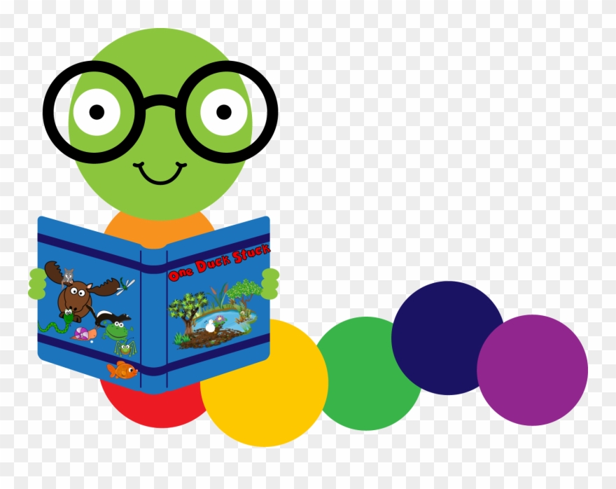Bookworm Cover - Early Literacy Clipart
