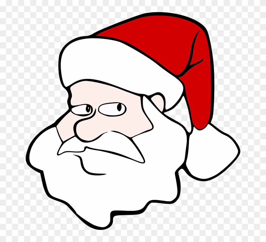 Father Christmas Pictures To Colour 23, Buy Clip Art - Cartoon Santa Face Png Transparent Png
