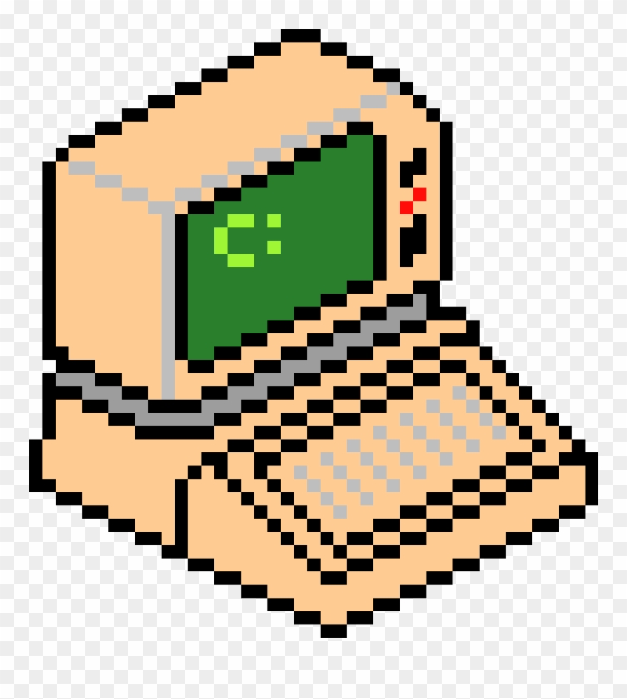 Happy Computer - Pixel Art Computer Png Clipart