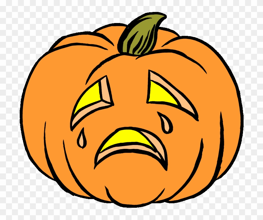 Cute Banner Transparent Techflourish Collections Clipart - Sad Jack O Lantern Face - Png Download