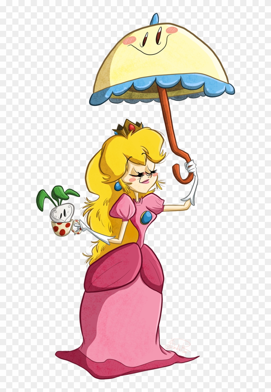 Princess Peach Umbrella Clipart