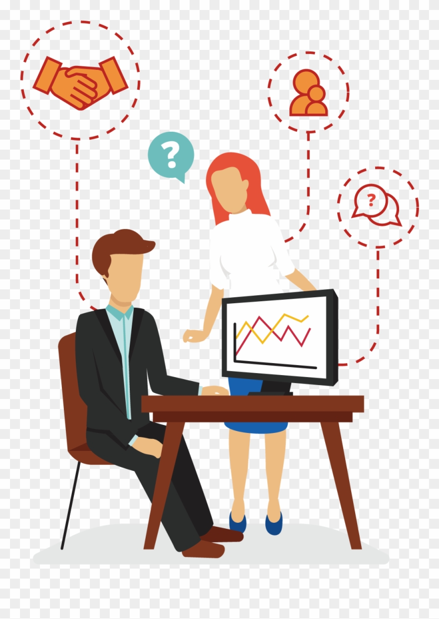 Human Resources Work Content - Human Resource Flat Design Clipart