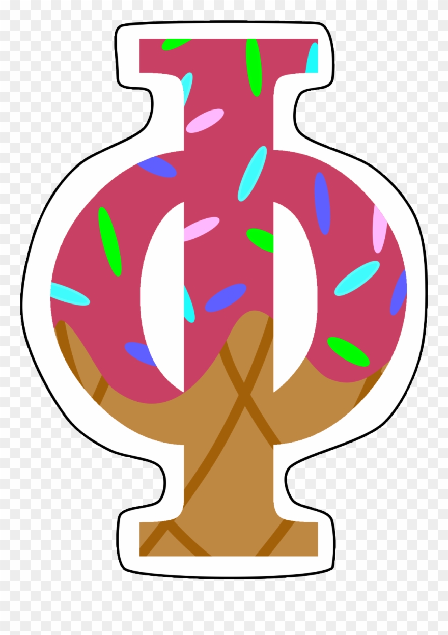 Ice Cream Greek Letters Sticker - Greek Alphabet Clipart