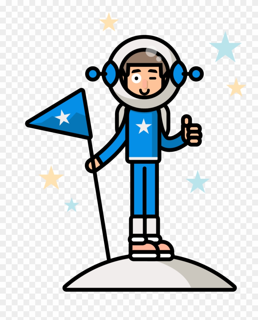 Guy Standing In Moon@2x - Twitter Clipart