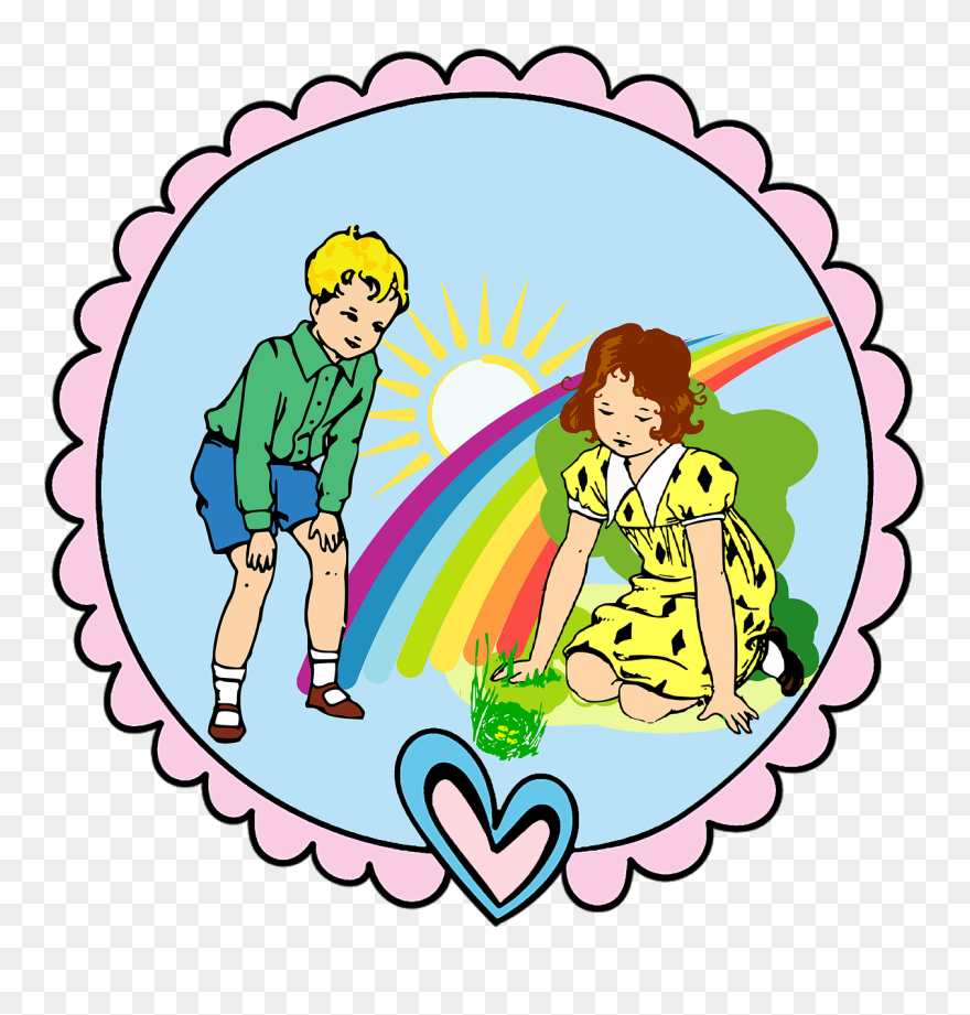 Edge, Label, Frame, Heart, Love, Romanticism, Children - Clip Art - Png Download