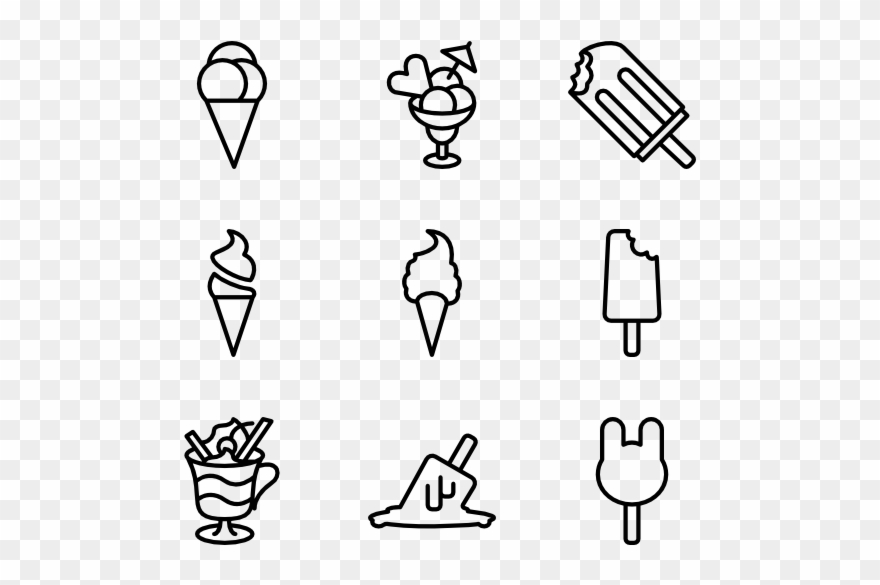 Ice Cream Icons Royalty Free Cliparts, Vectors, And - Ice Cream Design Png Transparent Png