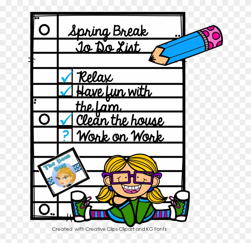 We've Been On Spring Break This Past Week And I've - Book Clipart