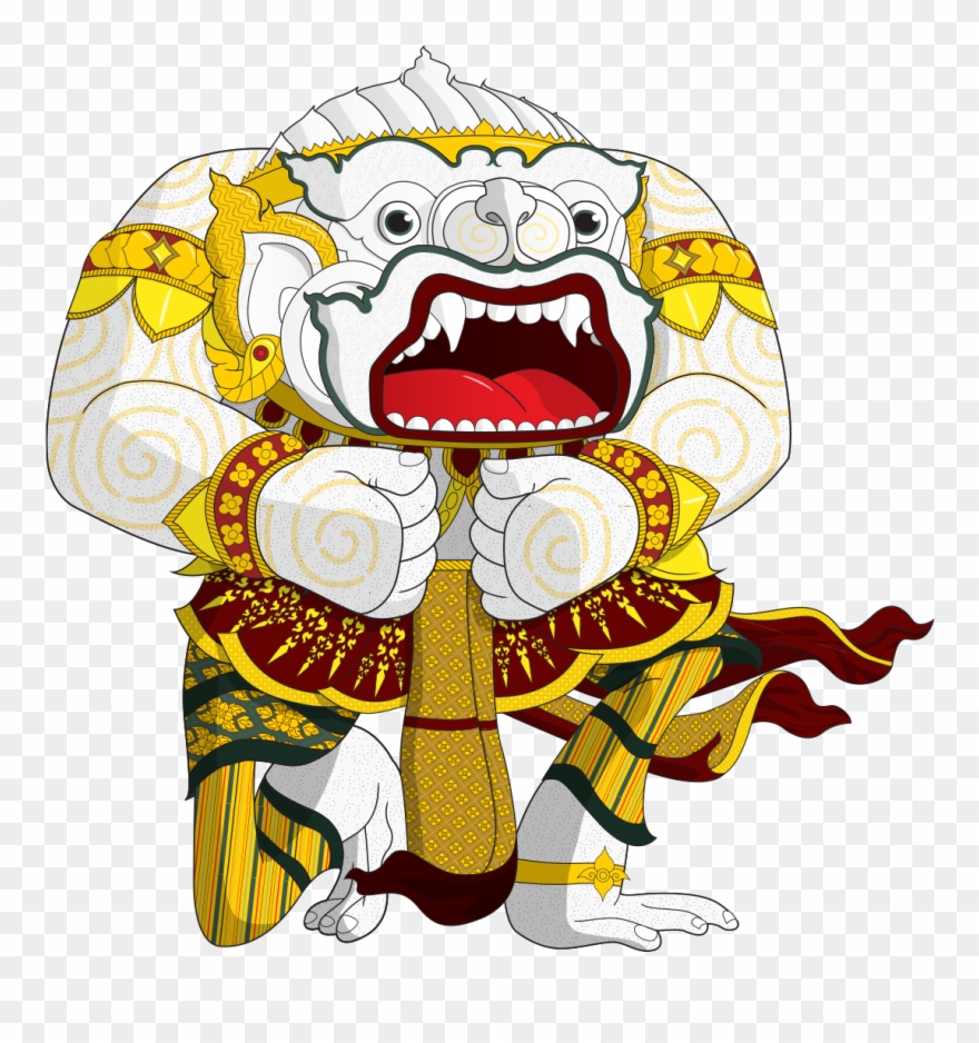 Hanuman - Thai Hanuman Cartoon Clipart