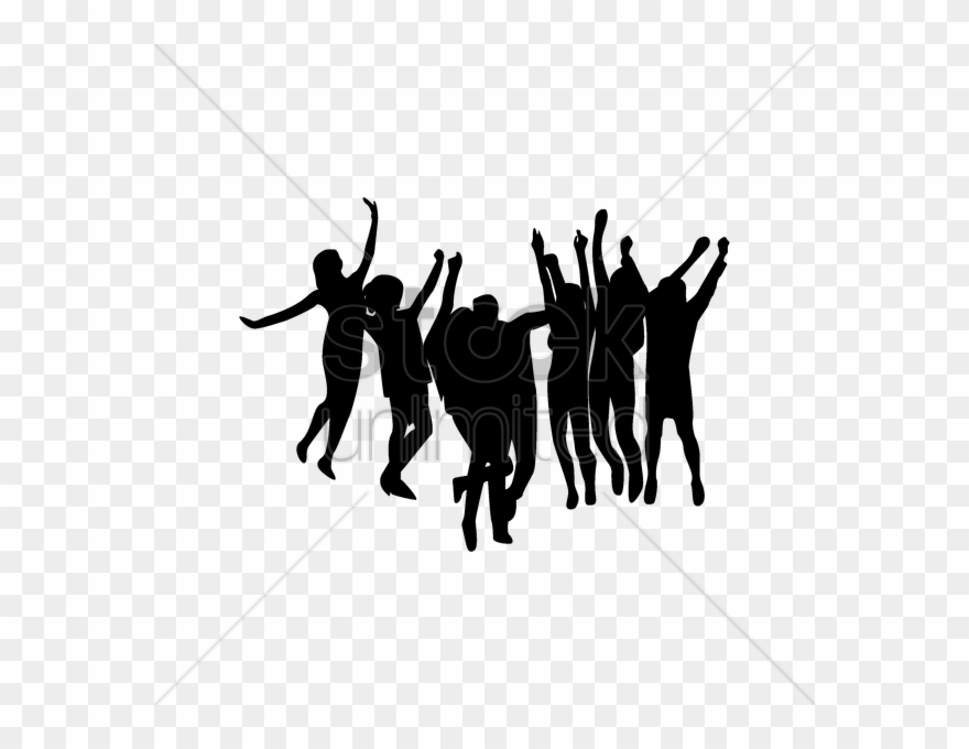 Cheering Crowd Silhouette At Getdrawings Com Free - Women With Hands Up Silhouette Transparent Clipart