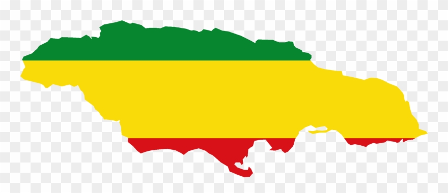 Flag Map Of Jamaica - Jamaica Map Png Clipart