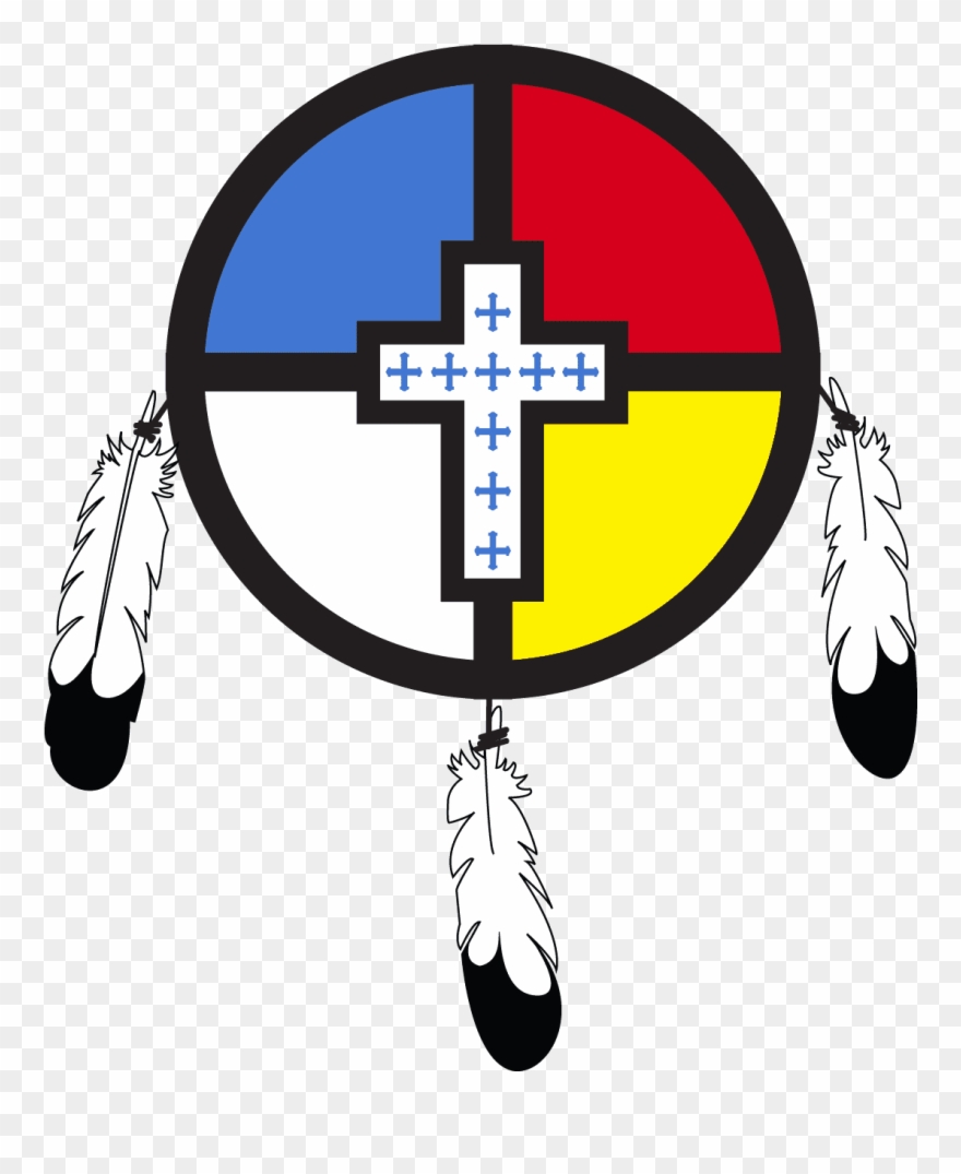 Pride Flag Cross With Feathers Niobrara Cross - Cross Clipart