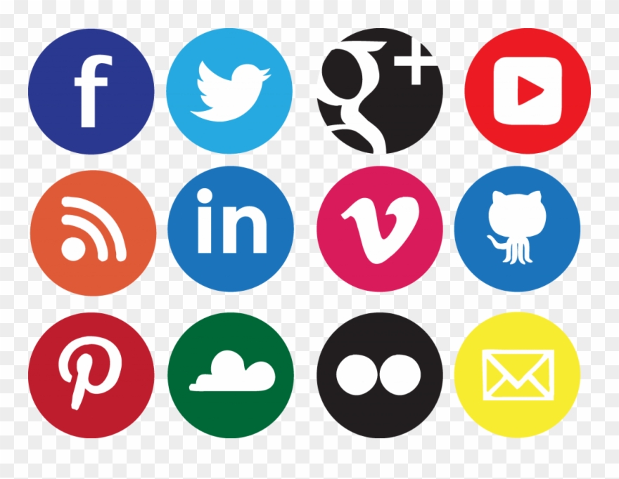 Yashilanka/social Sharing Buttons - Transparent Background Social Media Icons Png Clipart