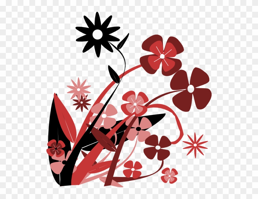 Red Flower Vector Png Clipart