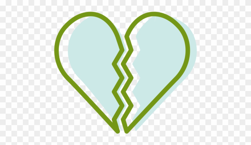 White Broken Heart Transparent Clipart