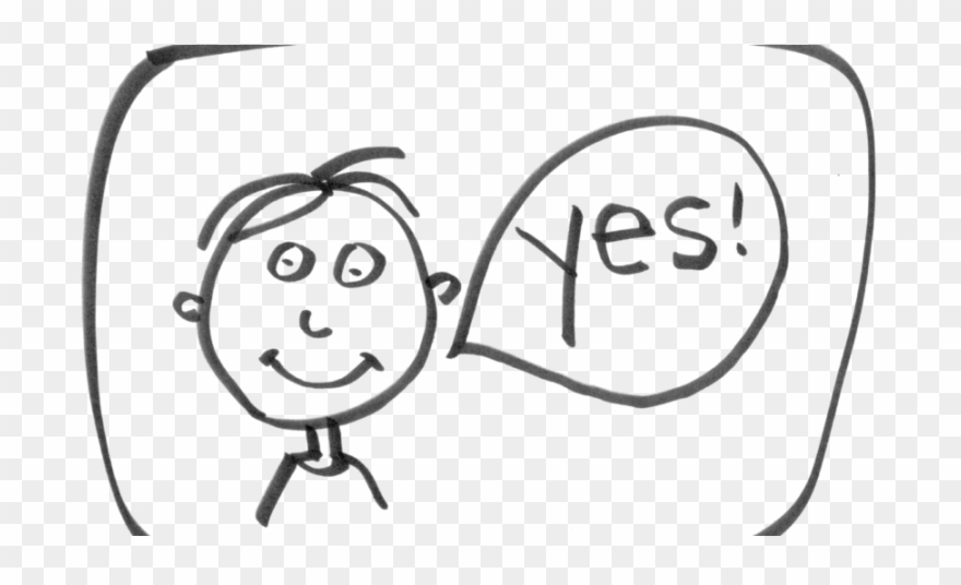 Saying Yes Can Change Your Life - Cartoon Clipart