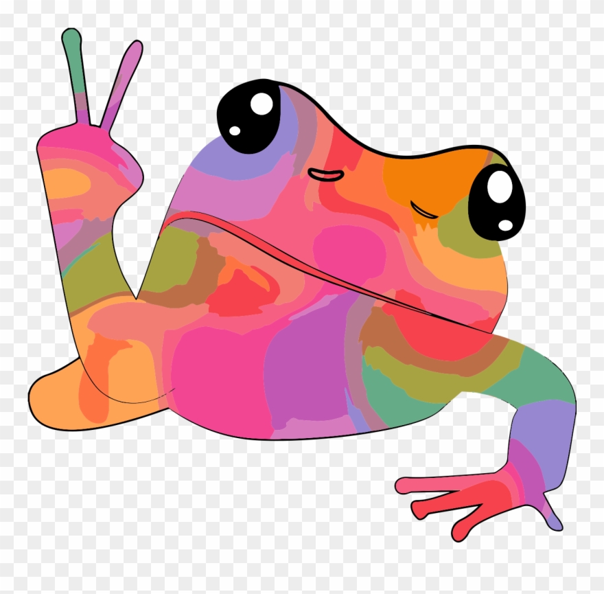 Psychedelic Tree Frog Purchase Design Here - Frog Clipart
