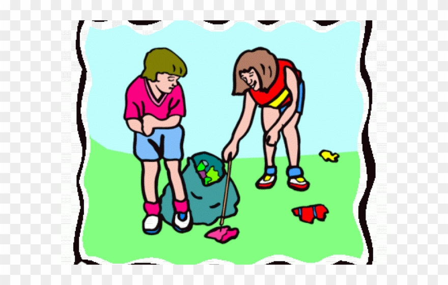 Customer Clip Art Black - Picking Up Trash Clipart - Png Download