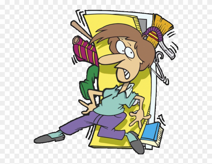 School Lockers Clipart - Messy Closet Images Cartoon - Png Download