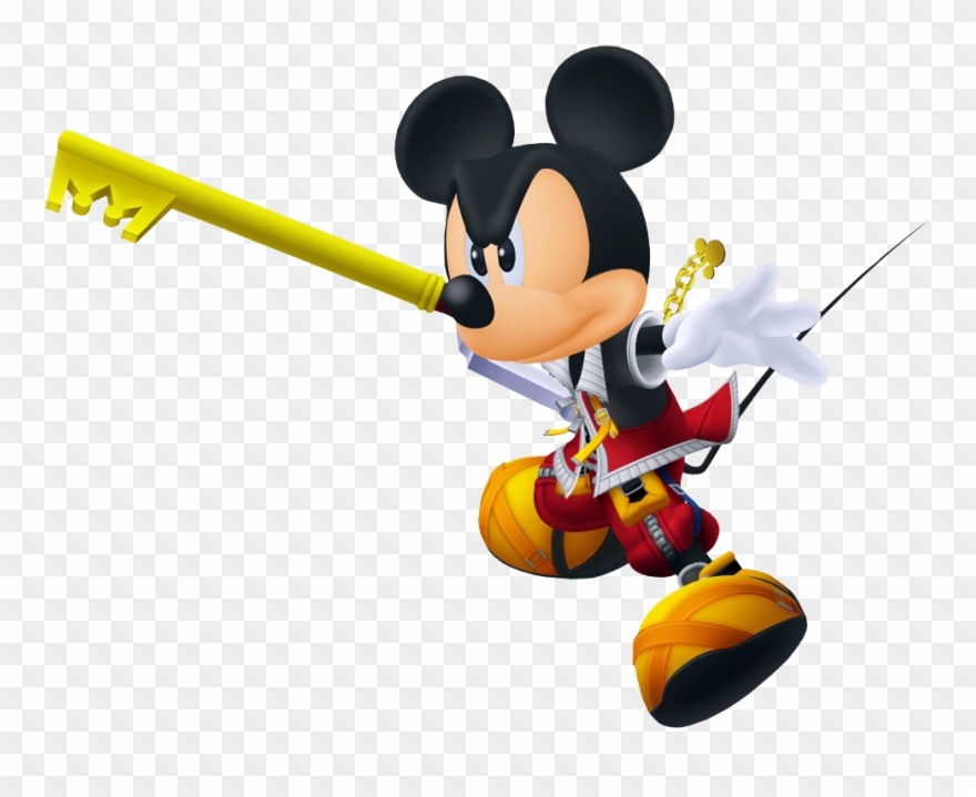 Clipart Key Mickey Mouse - Kingdom Hearts Mickey Fighting - Png Download