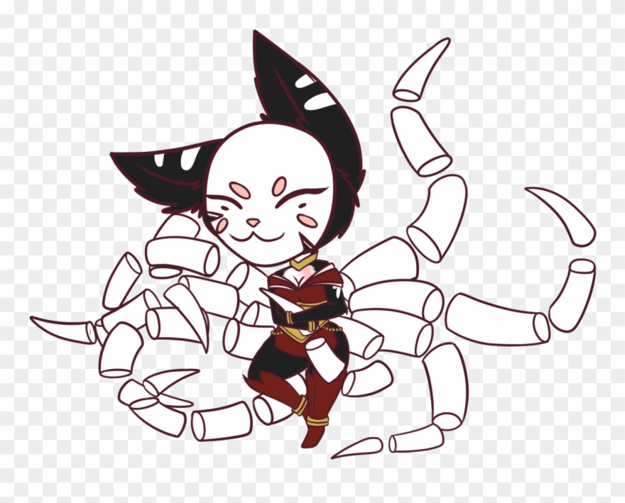 [c] Kitsune Of Underworld - Cartoon Clipart