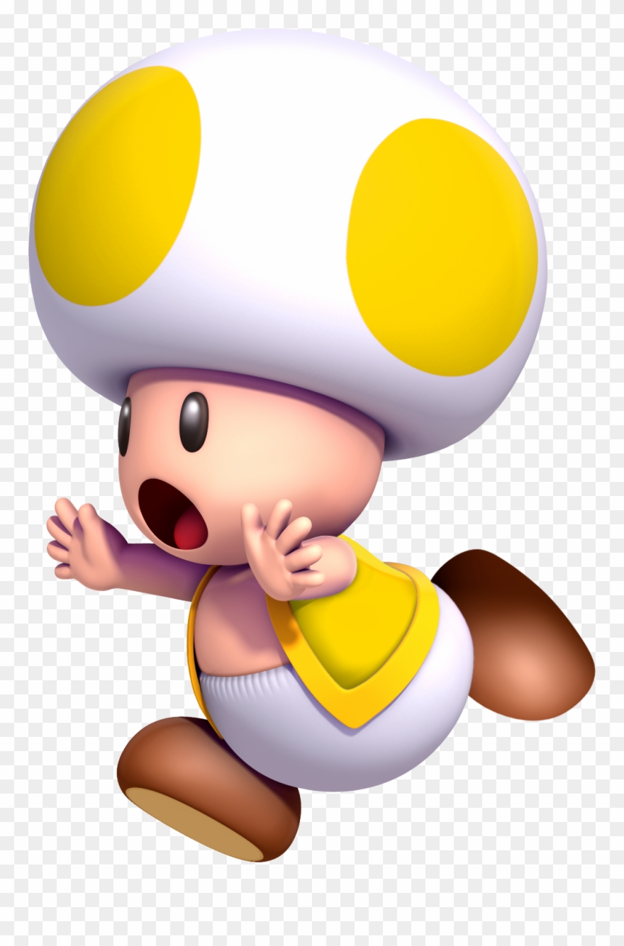 Nintendo Clipart Toad Mario - Super Mario Yellow Toad - Png Download
