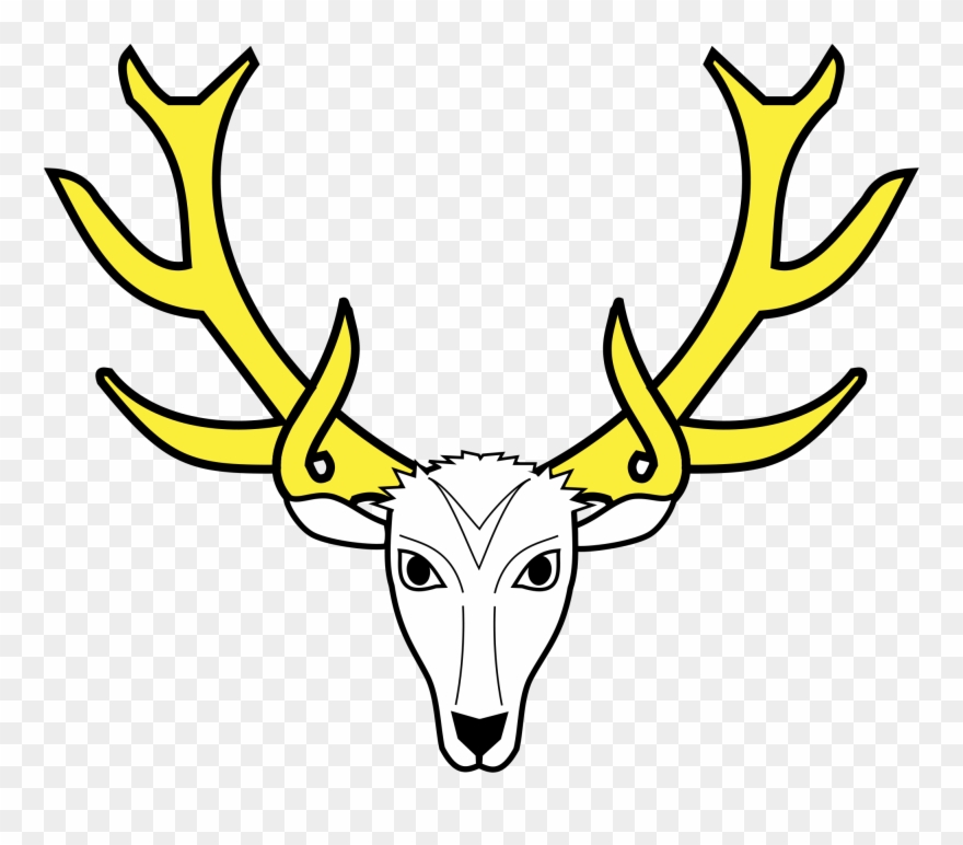 Open - Stag Head Coat Of Arms Clipart