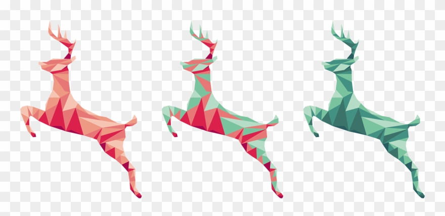 Polygon Art Deer Clipart