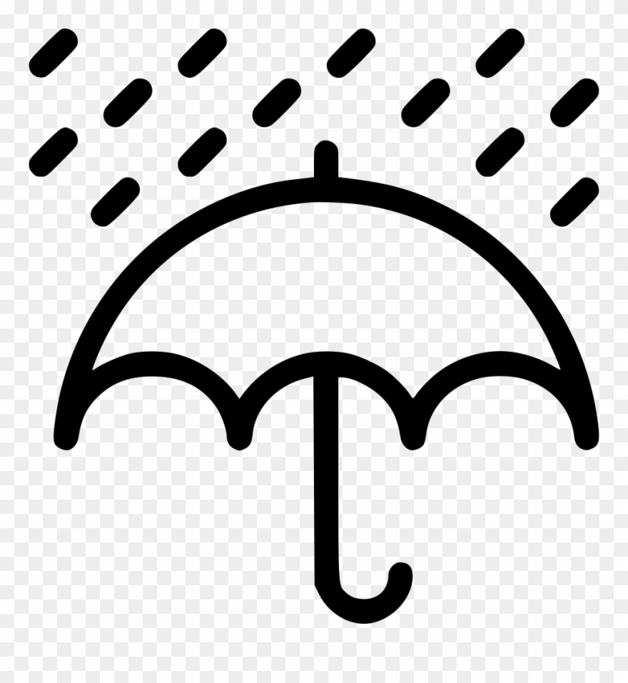 Rain Rainfall Umbrella Weather Comments - Umbrella Rain Icon Png Clipart