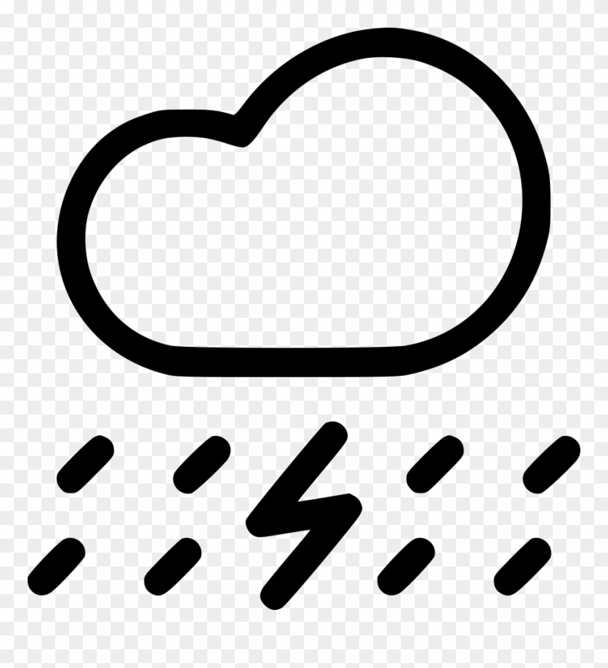 Lightning Cloud Thunder Cloudy Rainfall Rain Comments - Rainfall Icon Clipart