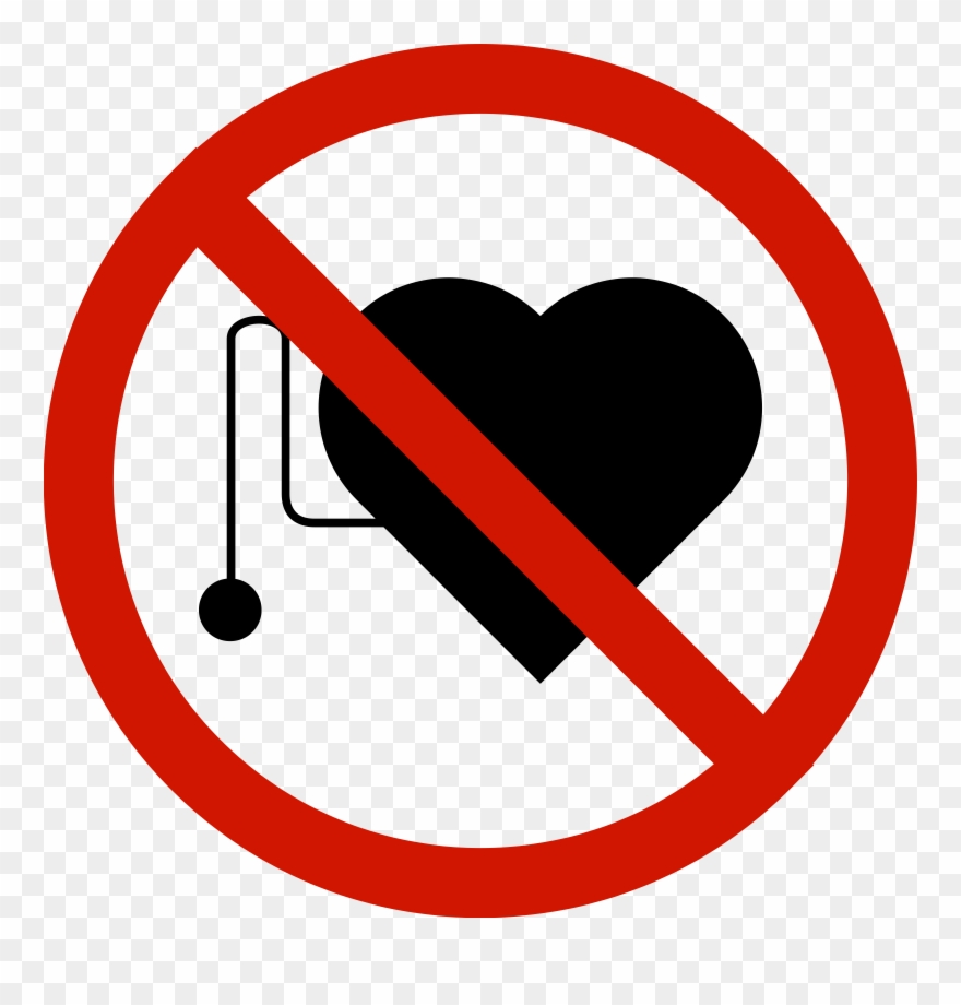 Big Image - No Pacemaker Sign Clipart