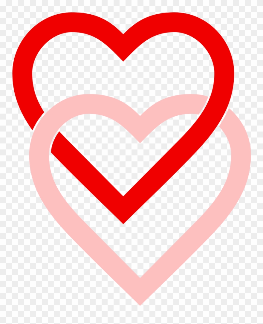 Interlaced Love Hearts - 2 Love Heart Png Clipart