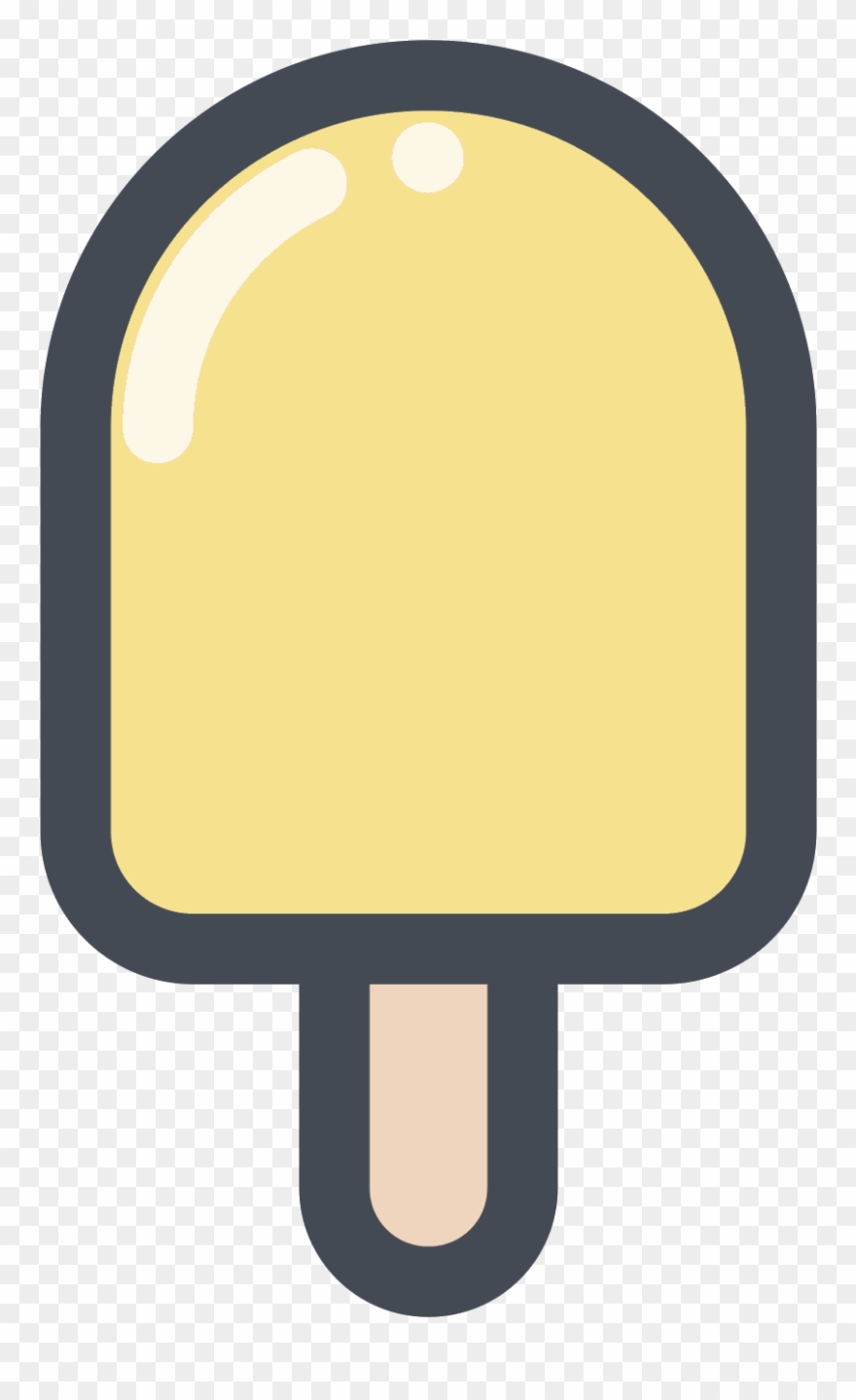 Ice Pop Yellow Icon - Paletas De Hielo Vector Clipart