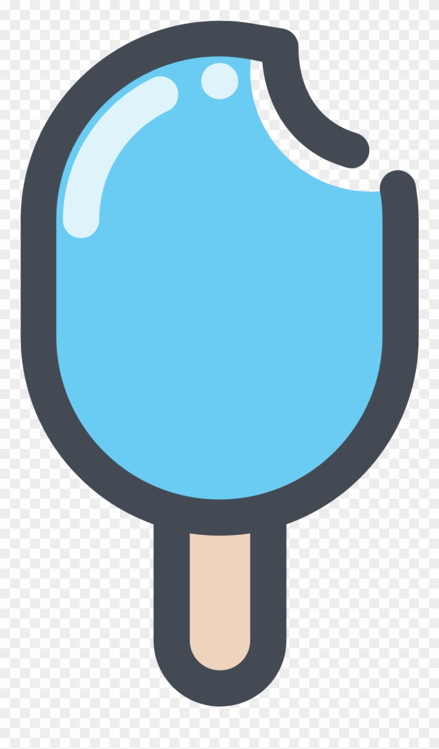 Bitten Ice Pop Icon - Paletas De Hielo Vector Clipart