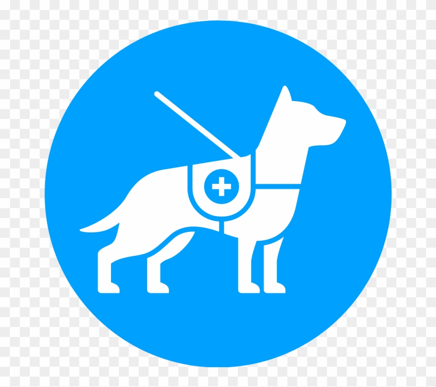 Service Dog - Web Icon Blue Clipart