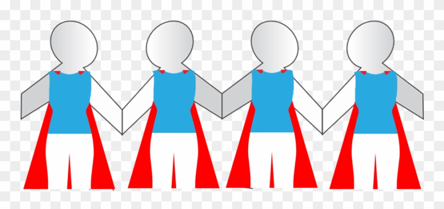 Paper Doll Chain Heroes - Paper Doll Clipart