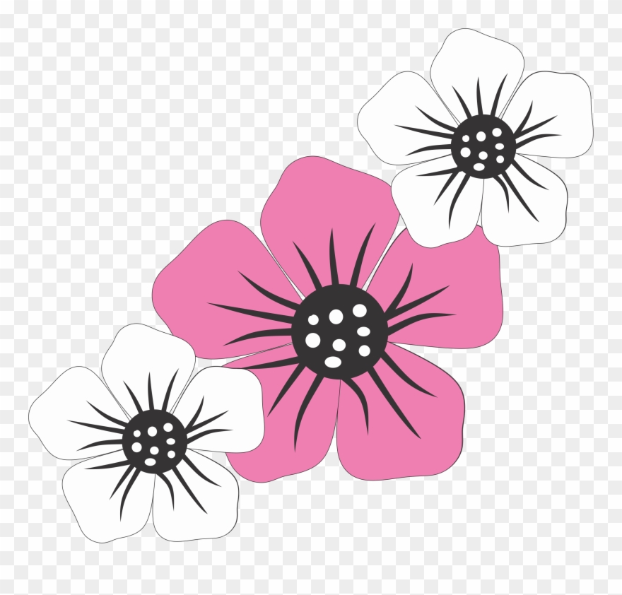 Flores Brancas E Rosas Para Adesivo Artesanal - Flores Brancas Em Png Clipart