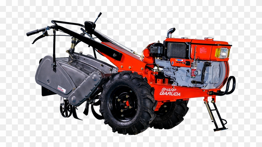 Tractor Clipart Power Tiller - Power Tiller - Png Download