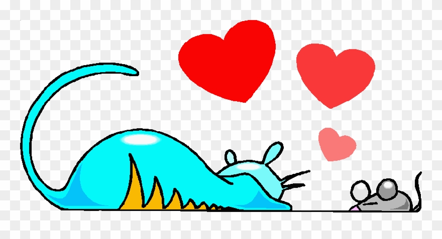 Rat Clipart Dog Cat - Cat And Rat Together - Png Download