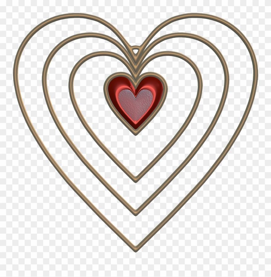 Heart Gold Love Valentine's Day Png Image - Valentine's Day Clipart