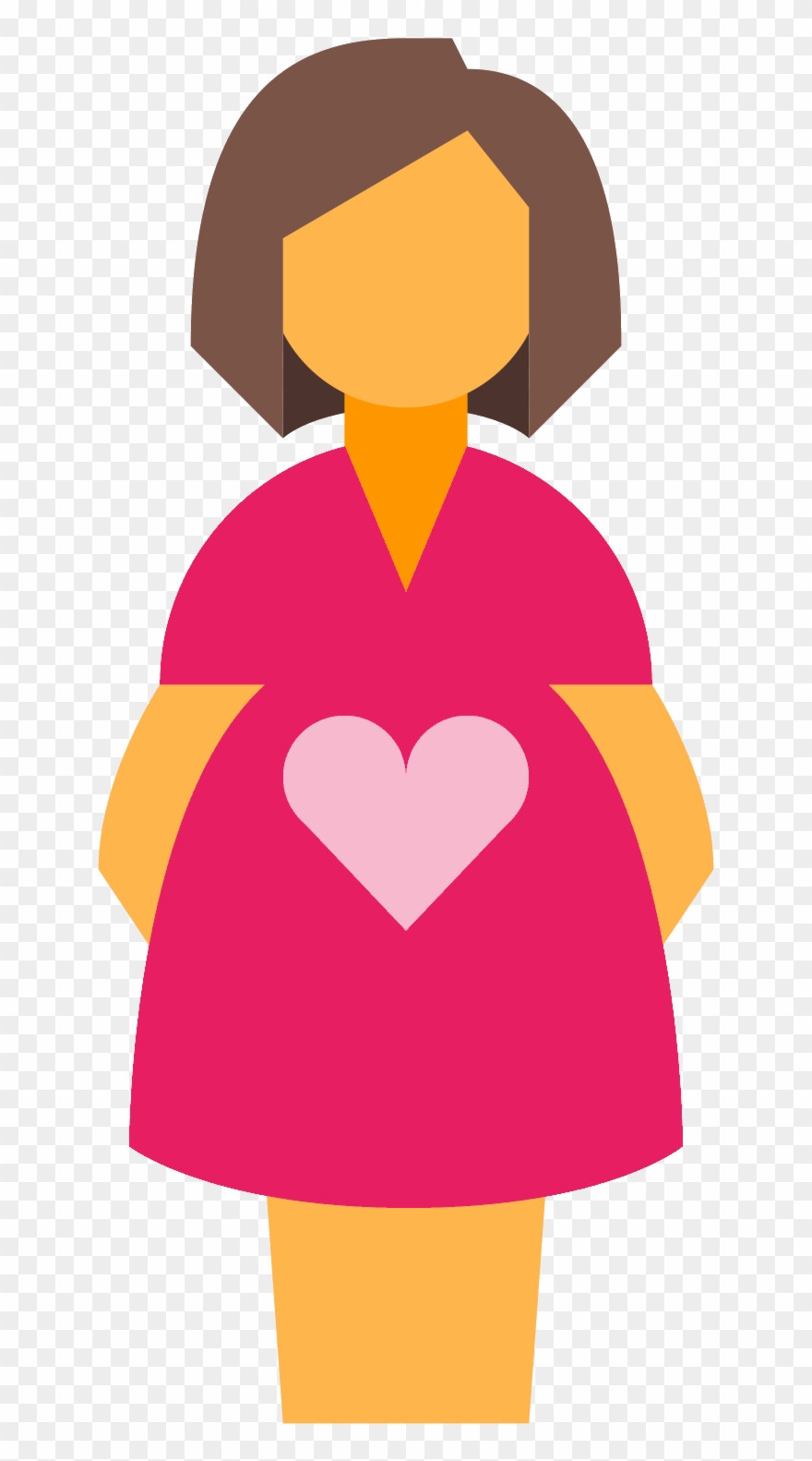 The Icon "pregnant" Is A Stick Figure Of A Female With - Standing Woman Icon Clipart
